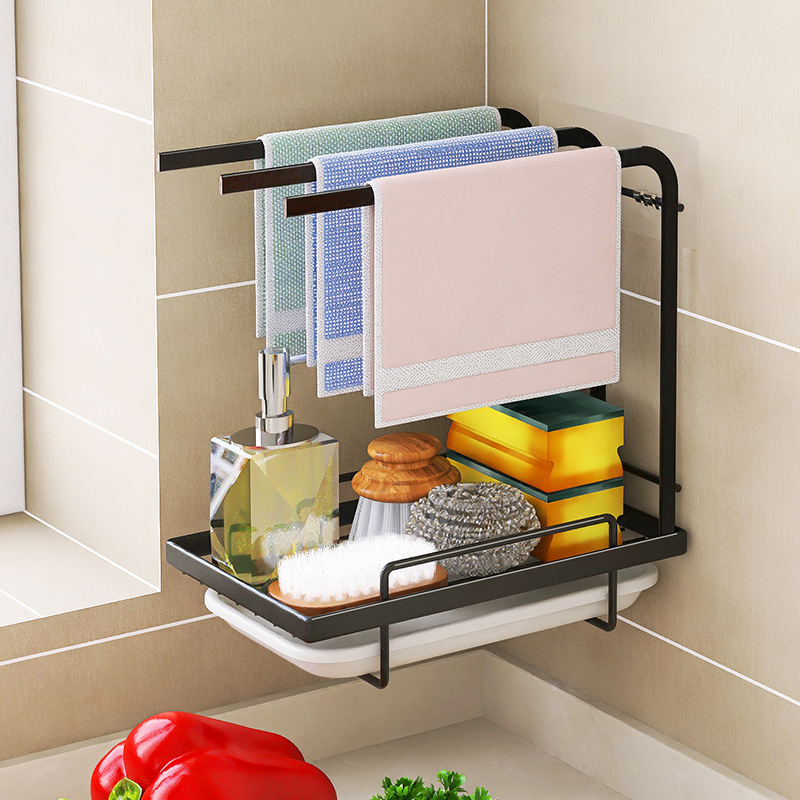 Wall Mounted Cabinet Organizer Sink Shelf Cabinet Storage Shelves for Kitchen Bathroom Utensils Organizer