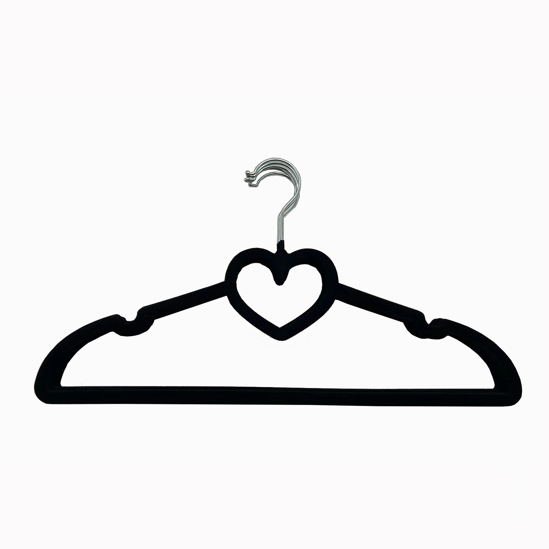 Heavy Duty Coat Hangers  Black Suit Hangers with 360 Degree Rotatable Hook  Flocked hangers