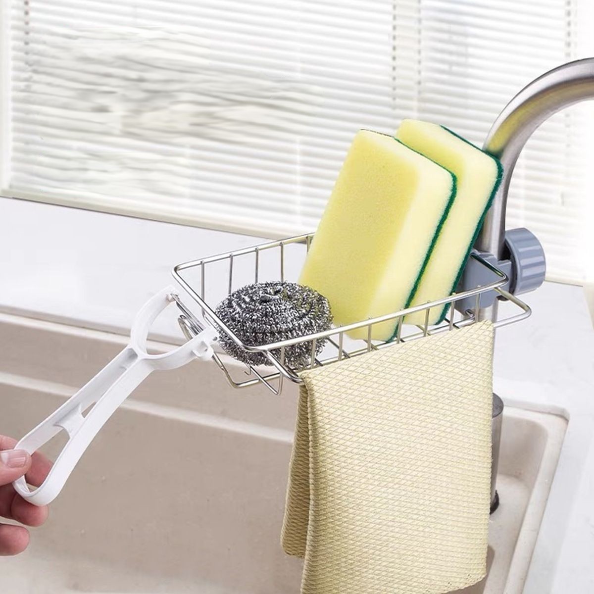 Stainless steel storage for tap/kitchen storage rack /Dishwashing multi-layer sink drain rack