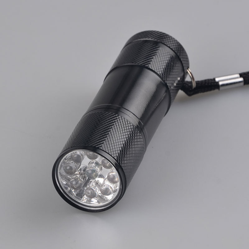 Logo Custom Pocket 395 365 nm 9 LED Torch Ultraviolet Light Ultraviolet Portable Lamp UV Flashlight