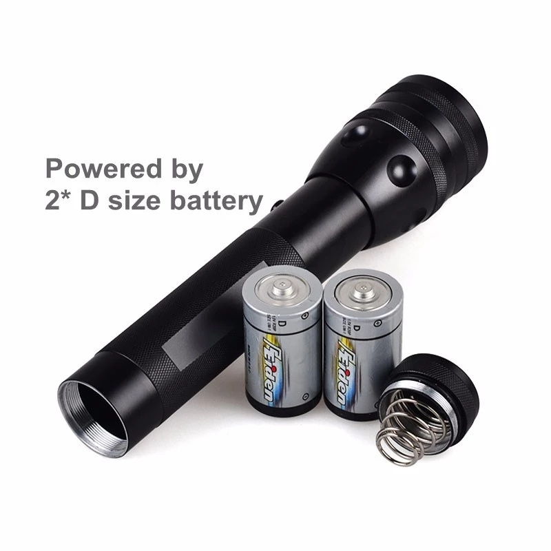 High Power 10Watt LED Torch Heavy Duty Outdoor Torch Flashlight With 2 D