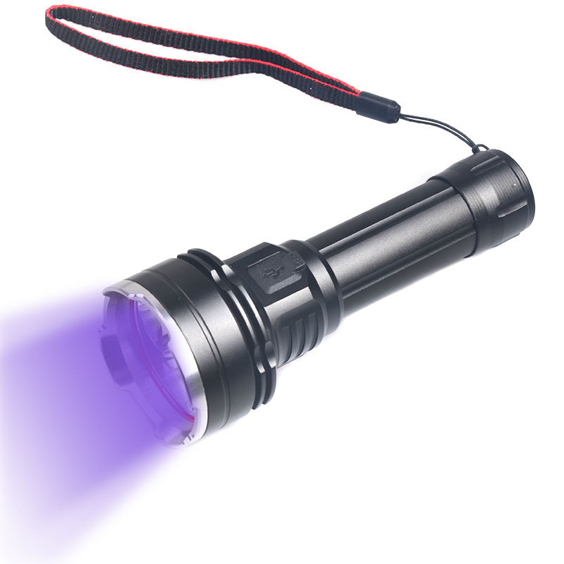 High Lumens 365nm UV Flashlight Portable Black Light Power Indicator 395nm LED UV Torch for Scorpion Pet Urine Detectors