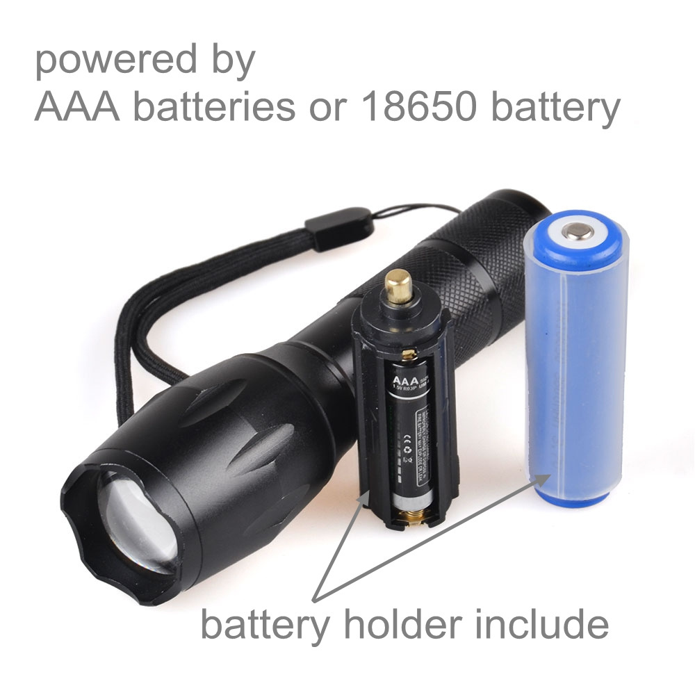 RTS Portable Ultraviolet 3W 365nm LED Torch Black Light Ultraviolet Flashlights Rechargeable Waterproof UV Flashlight