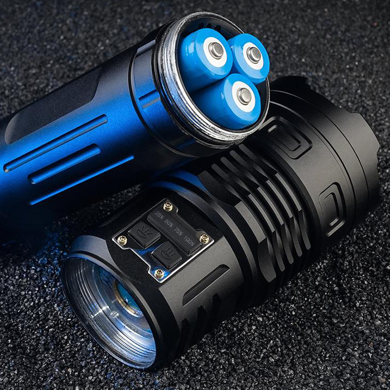 50W White Laser Powerful LED COB Handheld Flashlight Type C USB Rechargeable LED Zoom Tactical Flashlights