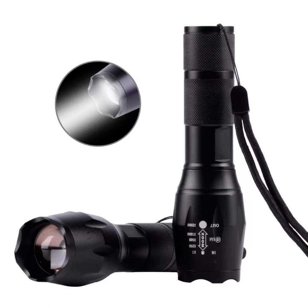 Logo Custom Tactical Torch XML T6 10W Waterproof  Multi-function Pocket Zoom Dimming Flashlights For Camping