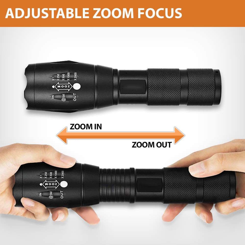 100000 Lumen LED Flashlight XML T6 Waterproof Lumen Tactical LED Flashlight For Self Defensive