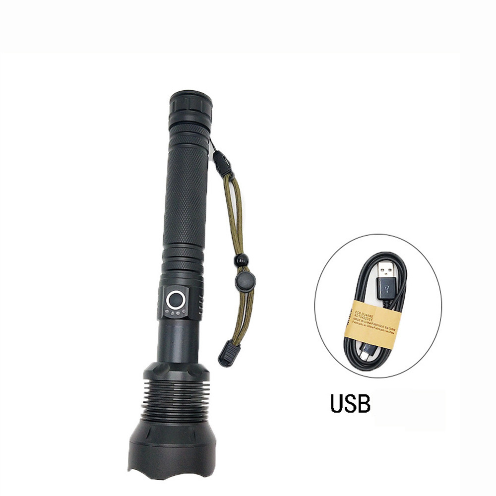 Hot-sale High Power Long Distance Flashlight Strong Light Rechargeable Zoom Giant  Tactical Torch for Hunting