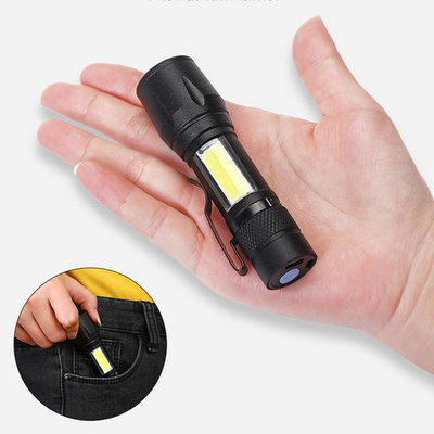 COB XPE  LED Tactical Zoom Flashlight Portable Waterproof Camping Torch Super Bright  USB Rechargeable Flash Light