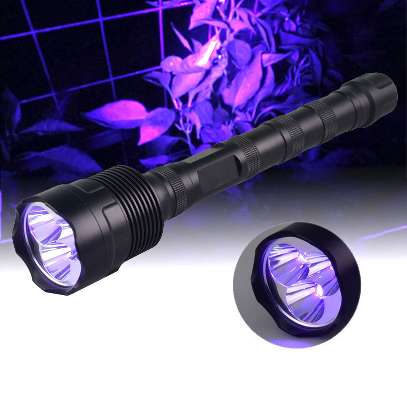 powerful 3LED large strong ultraviolet flashlight Paper currency dog urine test uv flashlight 365nm