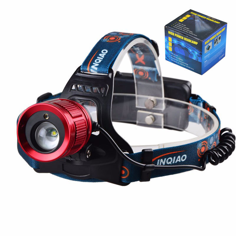 most powerful super bright zoom rechargeable led headlight band charging cor headlamp with laser pointer