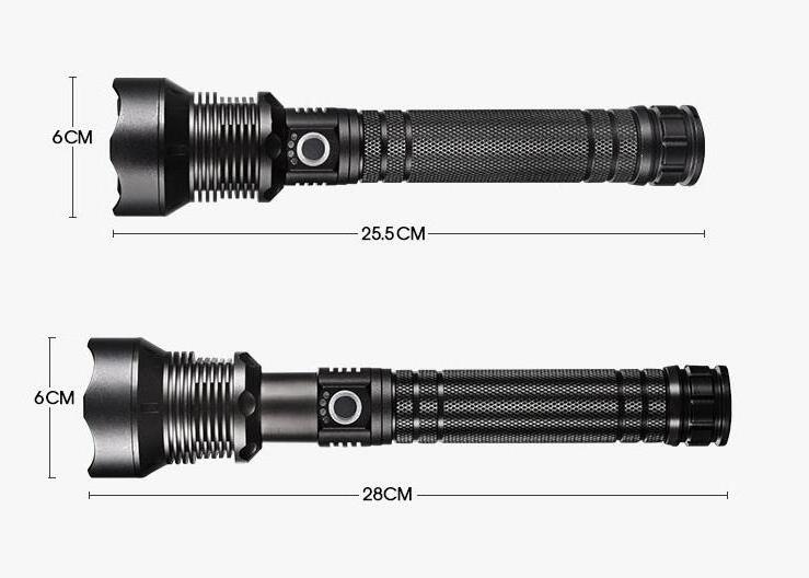 Powful 10000lm Ultra Bright Xhp70 Led Tactical 1000 Meters Lighting Distance Waterproof Flashlight