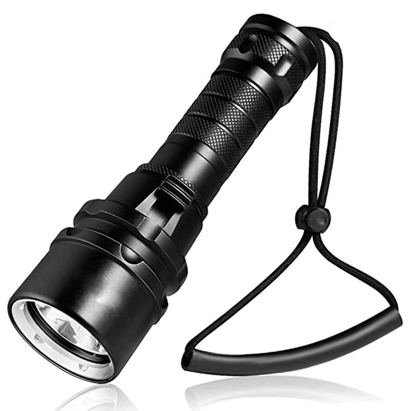 Most Powerful LED Diving Flashlight 10000 Lumens with Rope Scuba Diving Torches Whale Diving Flashlight