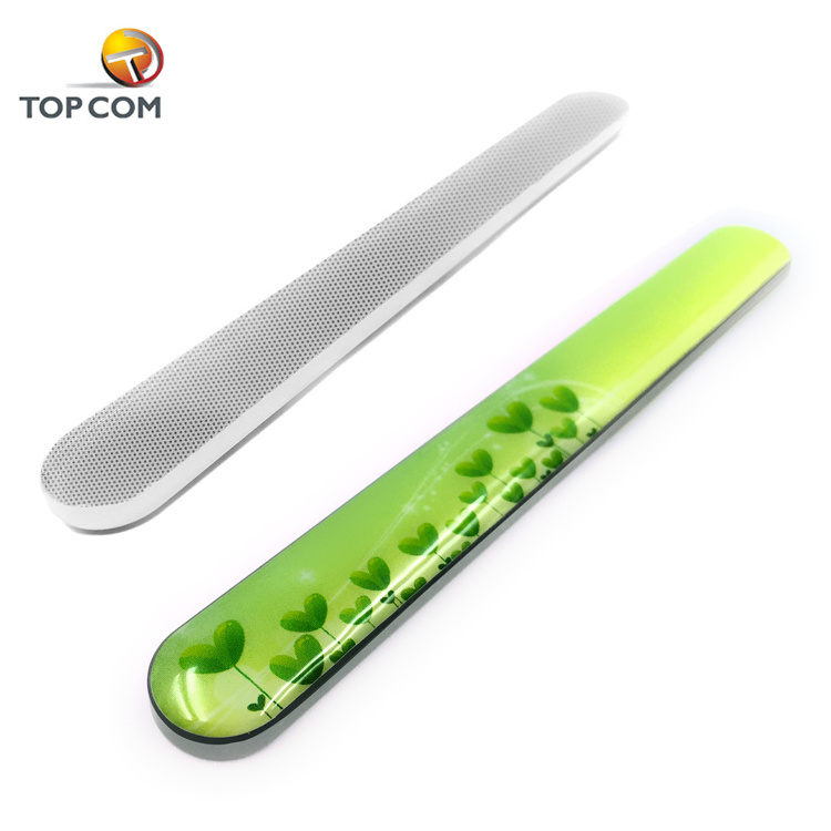 Unique design colorful shine crystal mini glass nail file