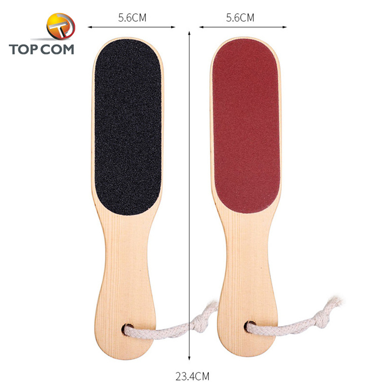 Wooden foot callus scrub pedicure remover  file