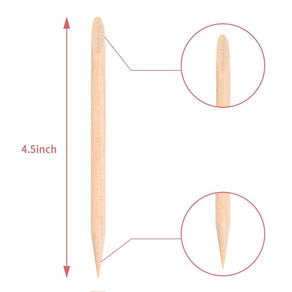 Multi Functional Manicure Pedicure Tool Wood Nail Sticks Double Sided Cuticle Pusher Remover for Manicure Pedicure