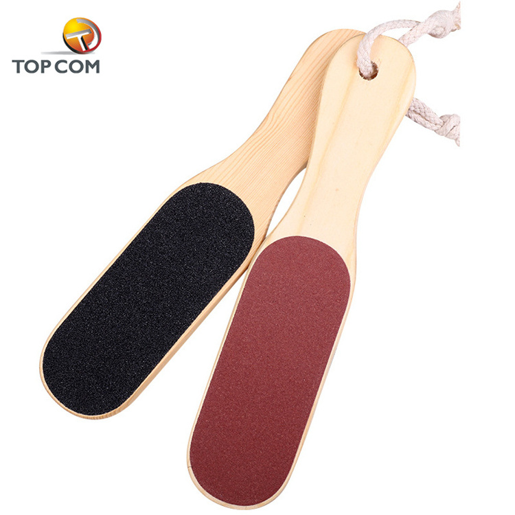 Wooden foot callus scrub pedicure remover  file