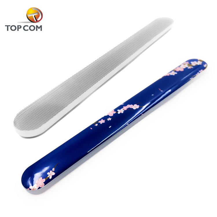 Unique design colorful shine crystal mini glass nail file