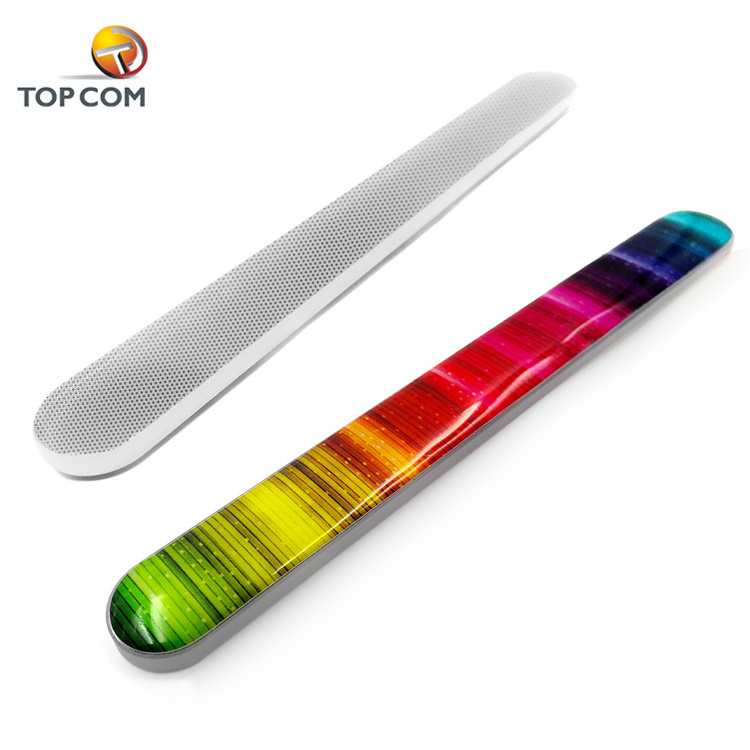 Unique design colorful shine crystal mini glass nail file