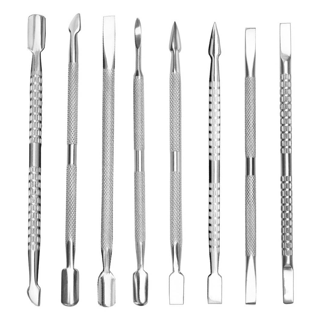 Custom label stylish angled cuticle nail pusher