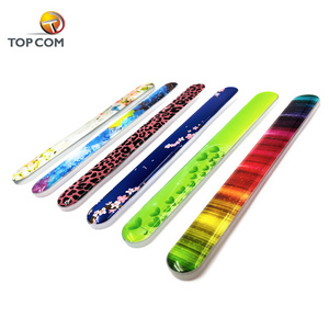 Unique design colorful shine crystal mini glass nail file