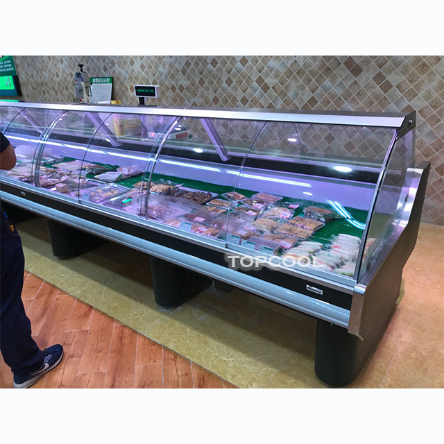 deli meat freezer countertop deli case refrigerated cooked food display freezer cabinet