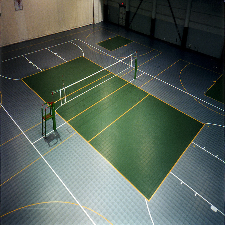 waterproof Topcourts basketball badminton court flooring for rubber flooring mat