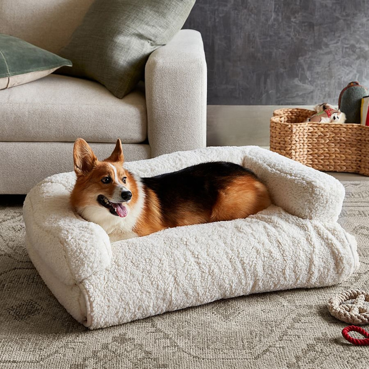 Memory Foam Hot sale Boucle Fabric Pet Dog Bed