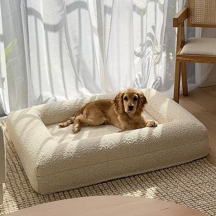 Best Seller Luxury Waterproof Fashion Washable Orthopedic Large Memory Foam Dog Bed