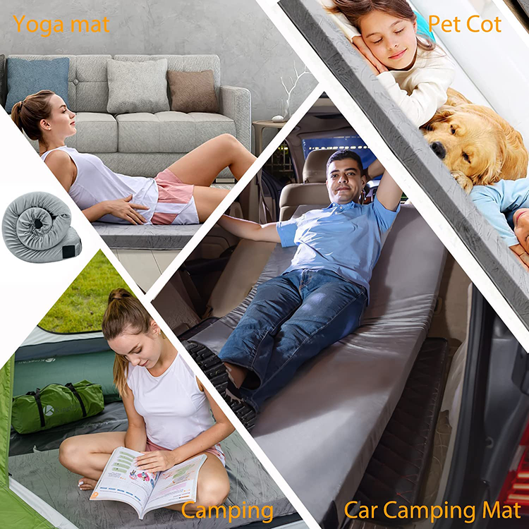 Luxury High Quality 3 Inches Travel Sleeping Bed Memory Foam Camping Outdoor Car Mattress with Washable Cover