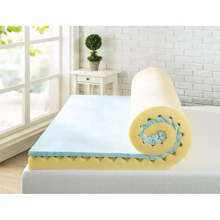 Fire Retardant Aloe Vera Memory Foam Mattress Egg Crate Topper