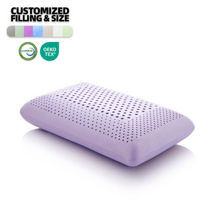 Hot Sale Customized Lavender Essential Oil Cooling Gel Memory Foam Pillow With Long-lasting Lavender Scent