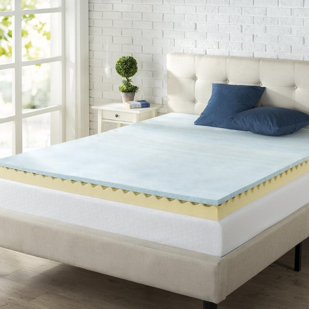 Fire Retardant Aloe Vera Memory Foam Mattress Egg Crate Topper