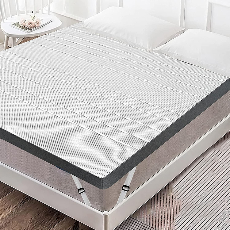 Hot selling 2 inch memory foam mattress queen removable gel infused memory foam mattress topper with zipper cover