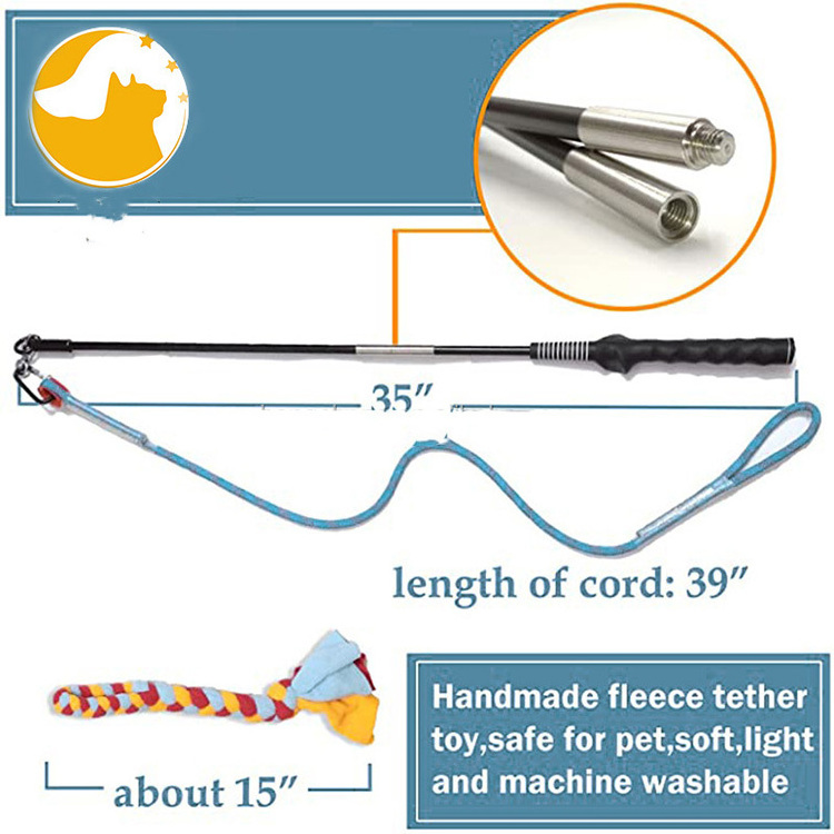 Customized New Style Outdoor Funny Cat Fishing Rod Interactive Cat Toy