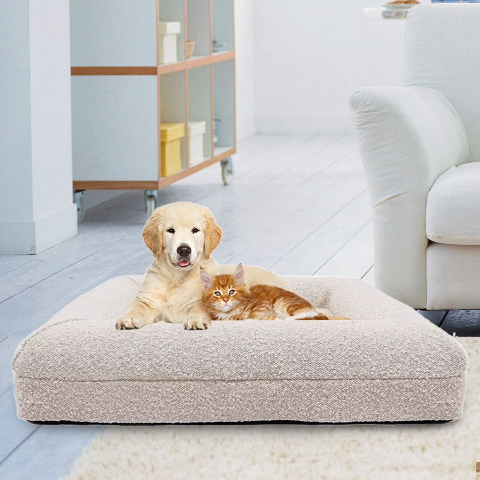 Wholesale Luxury Design Large Washable cama de mascotas Pet Waterproof Orthopedic Memory Foam Dog Bed