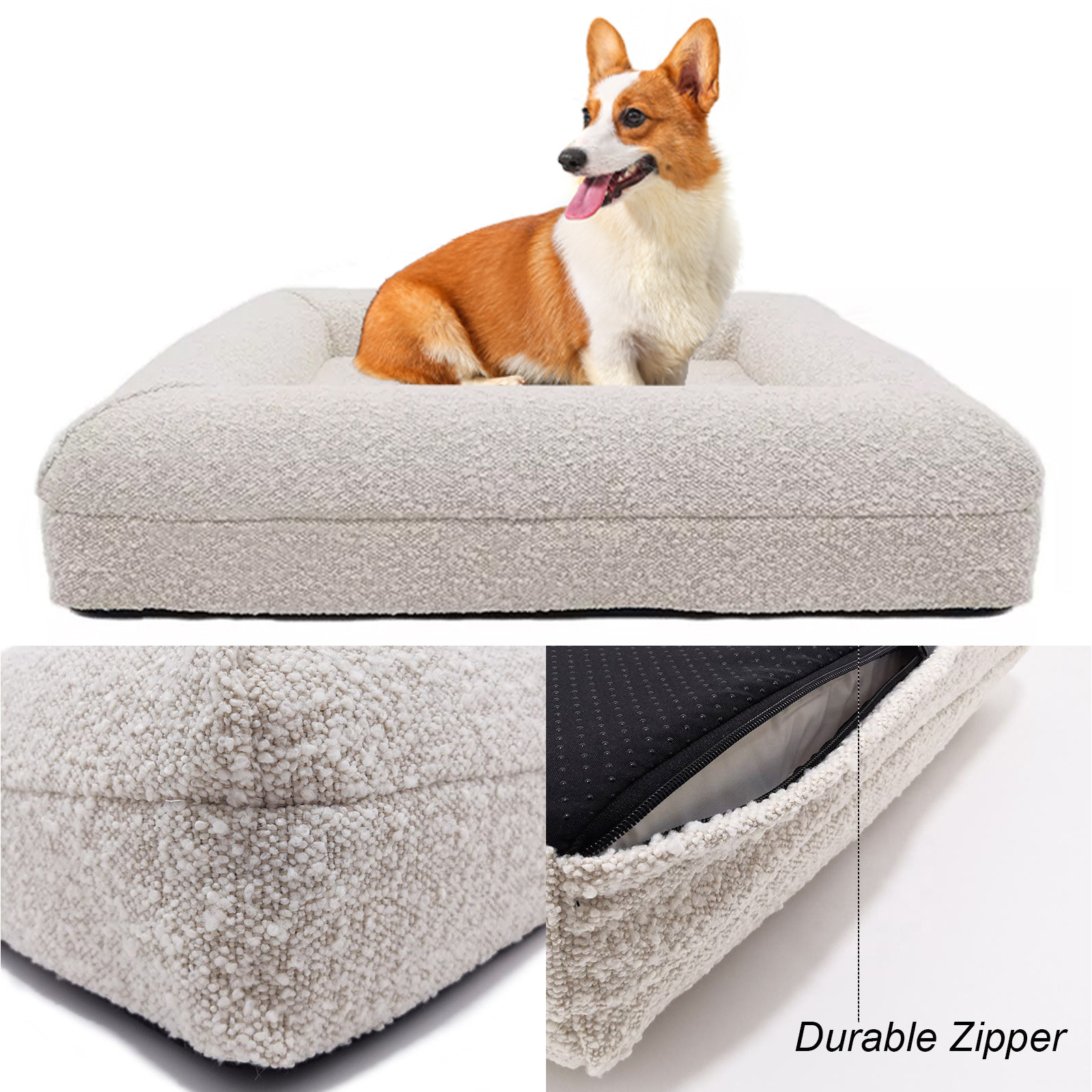 Wholesale Luxury Design Large Washable cama de mascotas Pet Waterproof Orthopedic Memory Foam Dog Bed