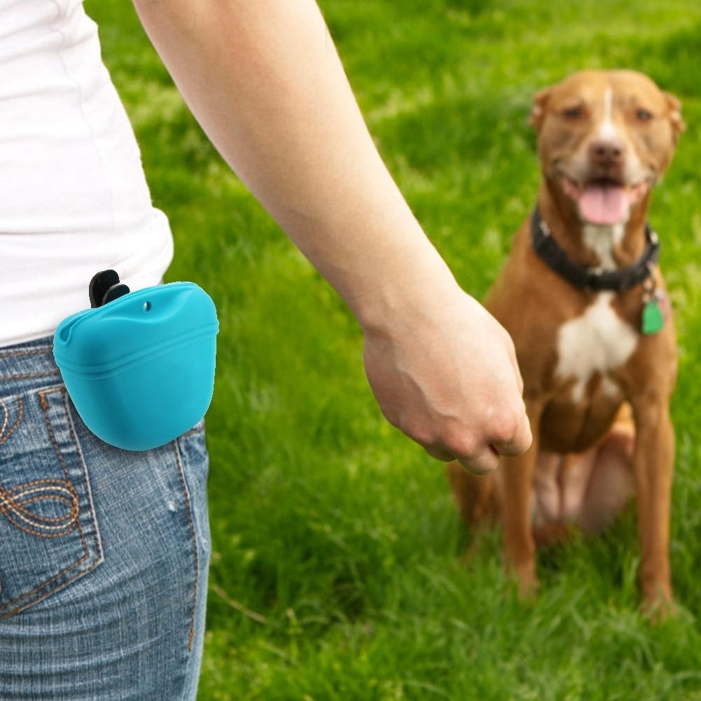 Wholesale Portable Silicone Dog Treat Snack Pouch Dog Treat Bag for Pet Training