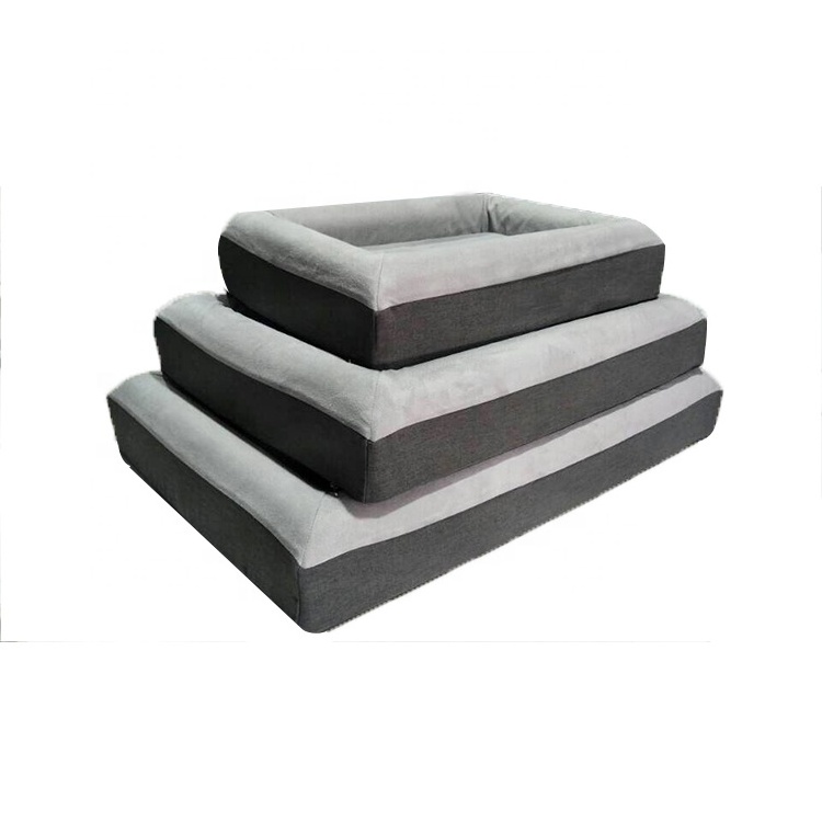 Manufacturer Roll-up Cozy Waterproof Comfortable Orthopedic Memory Foam Large Dog Bed