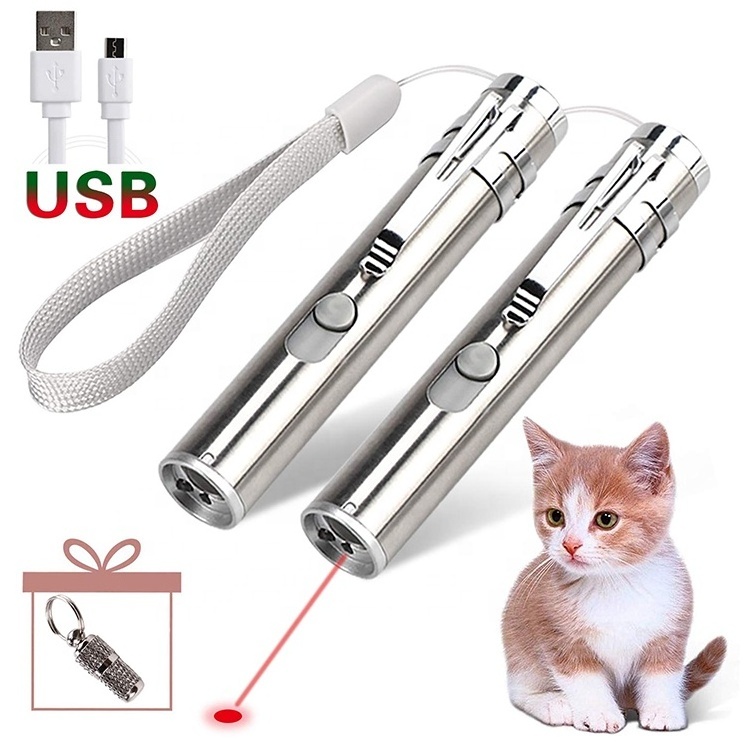 3 in 1 Multi-Angle USB Rechargeable Pet Catch LED Laser Interactive Cat Exercise Training Toy