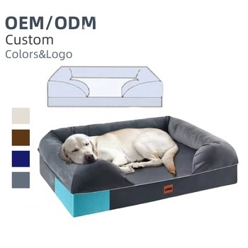 Factory Wholesale Custom Orthopedic Dog Bed Memory Foam Comfort Cozy Calming Pet Beds for Dog and Cat