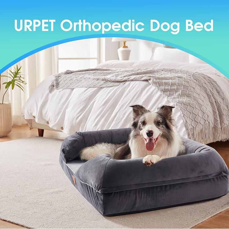 Factory Wholesale Custom Orthopedic Dog Bed Memory Foam Comfort Cozy Calming Pet Beds for Dog and Cat