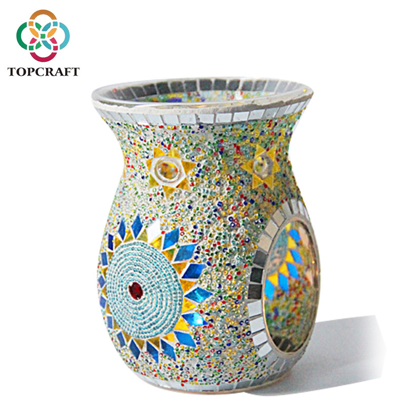 Ready to Ship Hot Mosaic Glass Essential Scent Aromatherapy Candle Burners for Essential Oil Burner Wax Warmer