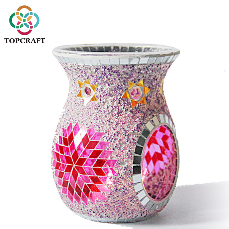 Ready to Ship Hot Mosaic Glass Essential Scent Aromatherapy Candle Burners for Essential Oil Burner Wax Warmer