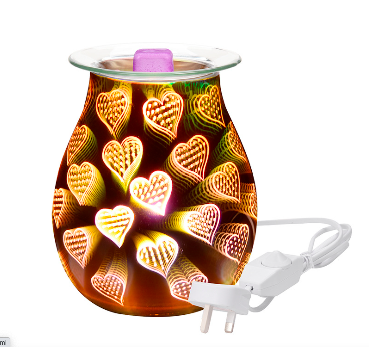 Most Popular Unique 3D Custom Glass Electric Candle warmer Scented Oil Burner for Home Appliance