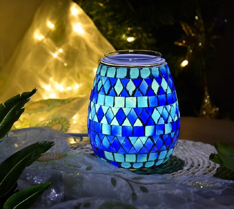 Factory Outlet Unique Electric Mosaic Glass Candle Wax Melter Scented Oil Burner for Home Fragrance