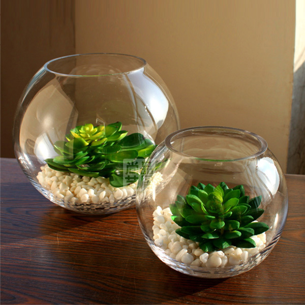 15cm/20cm/25cm/30cm/40cm/45cm Wholesale clear ball shaped round flower glass bowl vase fish tank