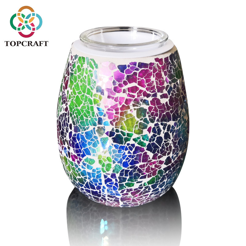 Hot Sale Unique Custom Electric Mosaic Handmade Wax Melter Essentials Oil Burner For Home Fragrance