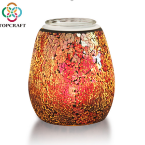 Fast Selling Unique Handmade Mosaic Glass Electric Wax Melt Warmer Essential Oil Burner for Fragrance Lamp