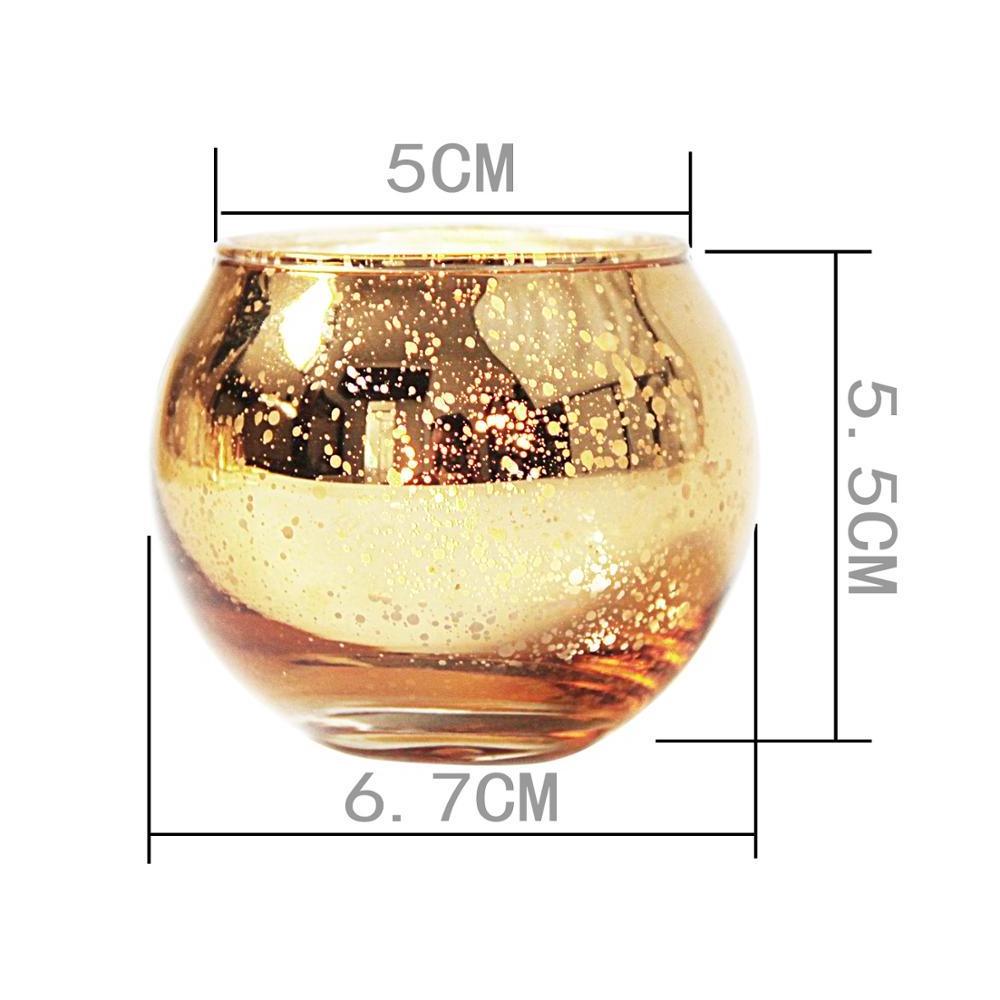 Glass gold Votive Candle Holders Set of 12 for wedding decoration centerpieces