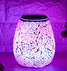 Fast Selling Unique Handmade Mosaic Glass Electric Wax Melt Warmer Essential Oil Burner for Fragrance Lamp